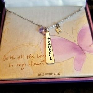 NEW Silver plated "Thankful" necklace
